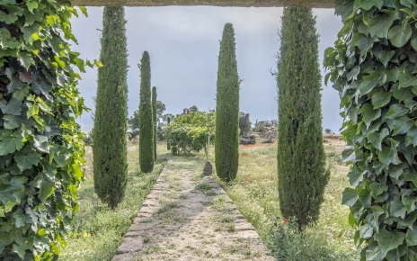 Pequeño camino a la capilla privada de la casa